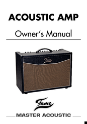 MASTER ACOUSTIC FAME Owner's Manual