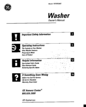 GE WXR104OT Owner's Manual