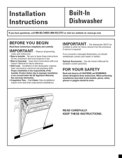 GEAppliances gdwt708vbb Installation Instructions Manual