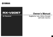 Yamaha RX-V2067 Owner's Manual