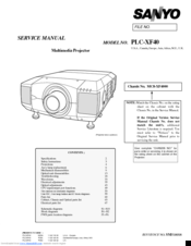 Sanyo PLC-XF40 Service Manual