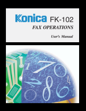 Konica Minolta FK-102 User Manual