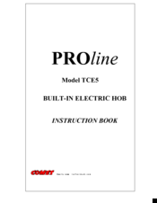 Proline TCE5 Operating And Installation Instructions