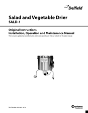 Delfield Shelleymatic SALD-1 Installation, Operation And Maintenance Manual