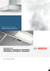 Bosch DWK068G61 Instruction Manual