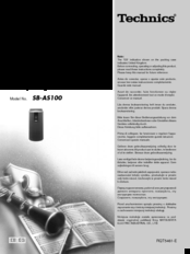 Technics SB-AS100 Operating Instructions Manual