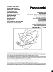 Panasonic EY3552 - 18V METAL SAW Operating Instructions Manual