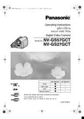 Panasonic NV-GS57GCT Operating Instructions Manual