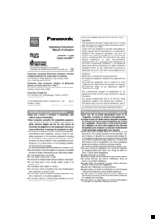 Panasonic Carte miniSD Operating Instructions