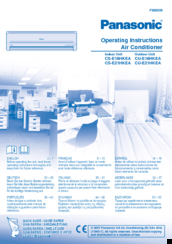 Panasonic CU-E18HKEA Operating Instructions Manual