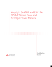 Keysight E4417A Installation Manual
