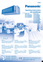 Panasonic CS-E15HD3EA Operating Instructions Manual