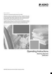 Asko WMC84V Operating Instructions Manual