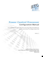 ETC Power Control Processor Configuration Manual