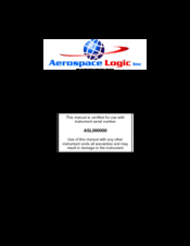 Aerospace Logic FL-100-R Operation And Installation Manual