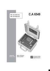 Chauvin Arnoux C.A 6549 User Manual