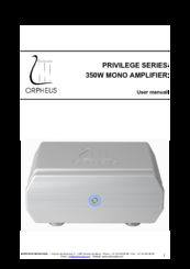ORPHEUS PRIVILEGE SERIES 350W User Manual