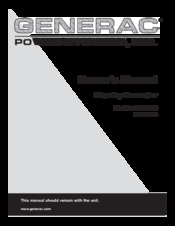 Generac Portable Products 005367-6 Owner's Manual