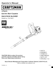 Craftsman 316.794011 Operator's Manual