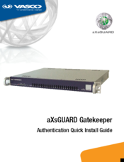 VASCO aXsGUARD Gatekeeper AG-5000 Series Quick Install Manual