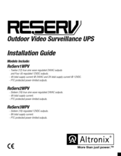 Altronix ReServ1WPV Installation Manual