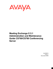 Avaya CS780 Administration And Maintenance