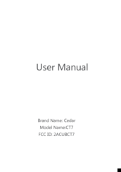 Cedar CT7 User Manual