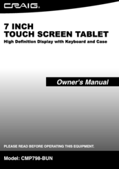 Craig CMP798-BUN Owner's Manual