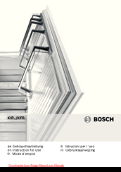 Bosch KFR Series Instructions For Use Manual