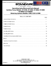 Standard Pump SP-8800 Operating Instructions And Parts Manual