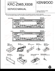 Kenwood KRC-Z965 Service Manual