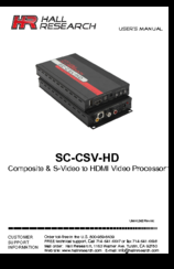 Hall Research Technologies SC-CSV-HD User Manual