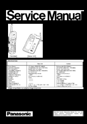 Panasonic KX-TC1468LBB Service Manual