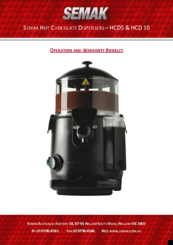 Semak HCD10 Operation And Warranty Booklet