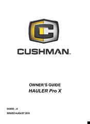 Cushman Hauler Pro Owner's Manual
