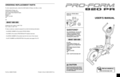 Pro-Form 820 PR PFEVEL7985.0 User Manual