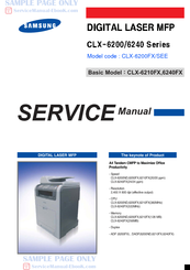 Samsung CLX-6200 SERIES Service Manual