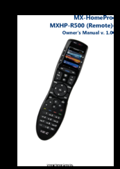 Universal Remote Contorl MXHP-R500 Owner's Manual