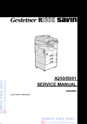 Ricoh A250/B001 Service Manual