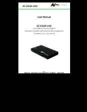 AVProconnect AC-DA14-UHD User Manual