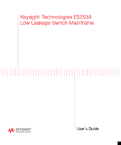 Keysight E5250A User Manual