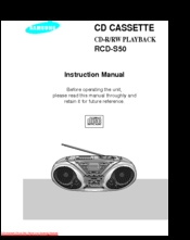 Samsung RCD-S50 Instruction Manual