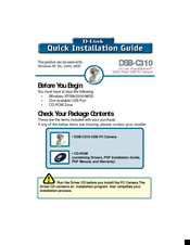 D-Link VisualStream DSB-C310 Quick Installation Manual