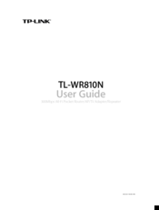 TP-Link TL-WR810N User Manual