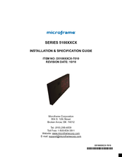 Microframe Corporation 5100 SERIES Installation Manual