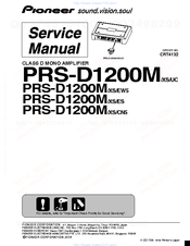 Pioneer PRS-D1200M SERIES Service Manual