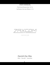 Zaxcom Zax-Maxx User Manual