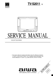 Aiwa TV-S2011 Service Manual