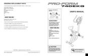 Pro-Form 740EKG PFEVEX2915.0 User Manual