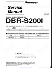 Pioneer DBR-S200I Service Manual